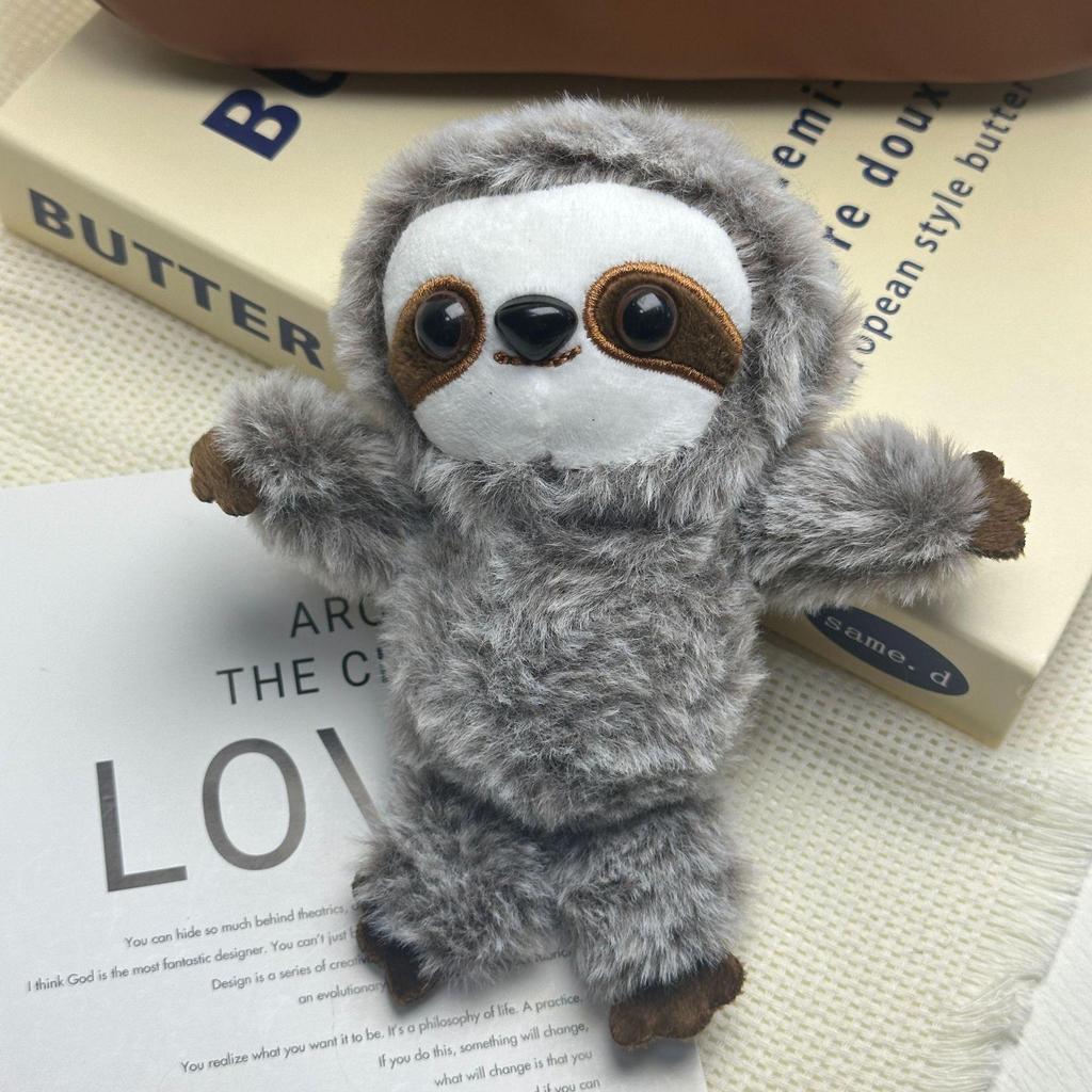 Adorabile Ciondolo Zaino Peluche Bradipo - Portachiavi Animale del Bosco per Bambine