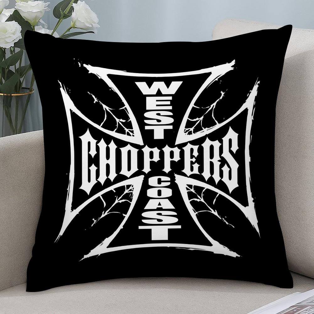 W-West Coast C-Choppers Pillow Case Short Plush Pillow Covers Sofa Decorative Gift Home Double-sided Printing Cushion Cover