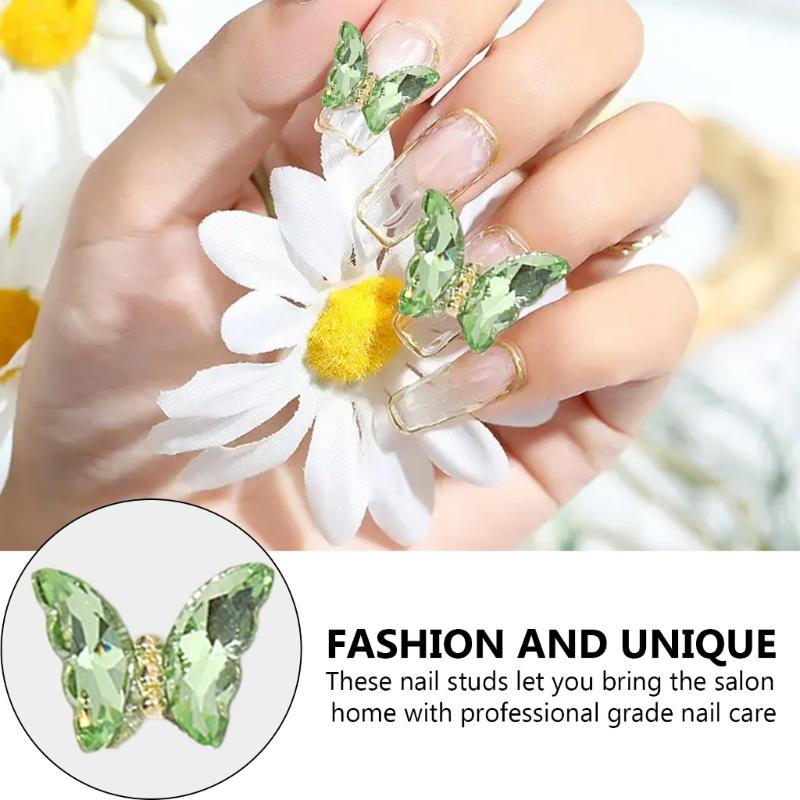 1Bag 3D Nail Charms Butterfly Shaped Nail Rhinestones for Women Elegant DIY Nails Art Decoration Accessories