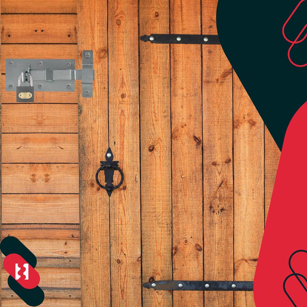 Pestillo Universal Kotarbau® Para Puertas, Portones Y Rejas Con Candado, Acero 100 Mm + Candado
