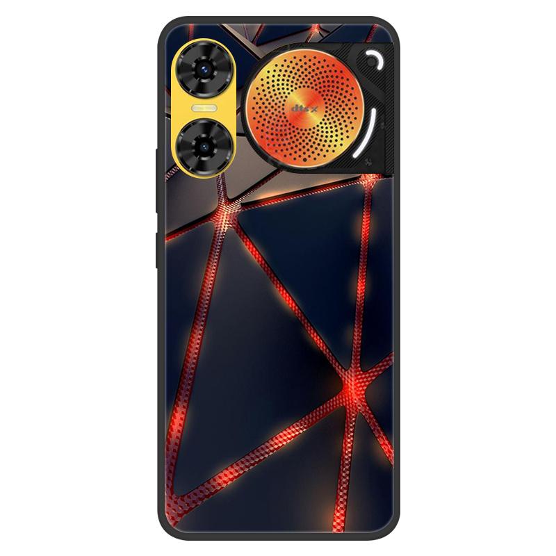For ZTE Nubia Music 2 Case 2025 Soft Black Silicone Bumper Butterfly Painted Phone Cover for Nubia Music2 Cases Fundas Capa