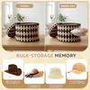 Hat Storage Box Large Circular Foldable Felt Hat Box with Zipper Dustproof Lid Travel Cap Boxes Wardrobe Organizers