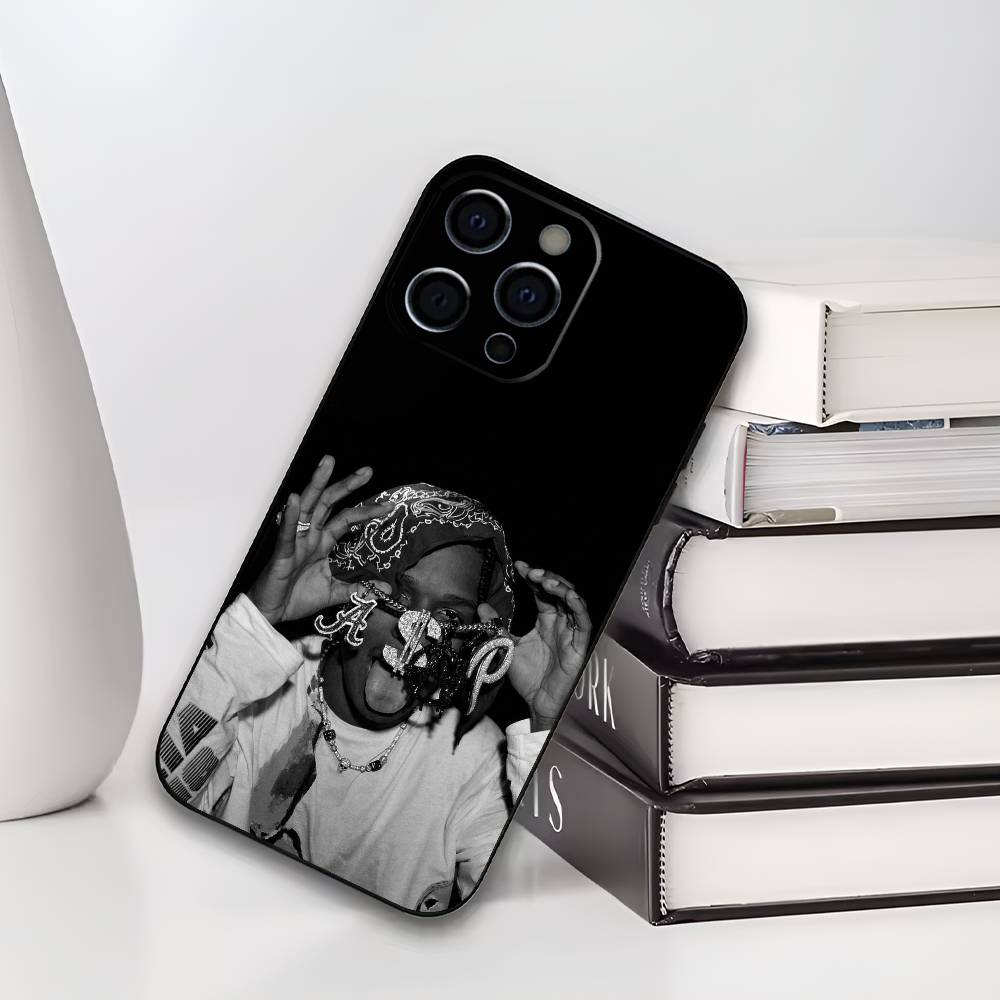 ASAP Rapper Phone Case For iPhone 17,16,15,14,13,12,11 Plus,Pro Max,XS,Soft Black Cover