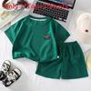 Kids Summer Shorts Set With Cotton Fabric For Toddler Casual Wear