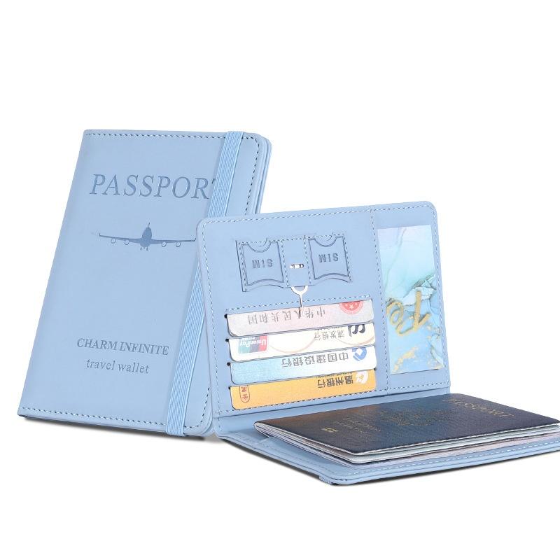Custodia per passaporto impermeabile, custodia da viaggio in pelle PU, portafoglio per carte di credito, grazioso libretto per passaporto per donne/uomini