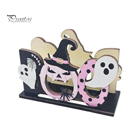 Functional Holiday Kitchen Gadget Halloween Wooden Napkin Holder, Ghost Pumpkin Tabletop Decor for Dining Room, Decorative Stand Restaurant