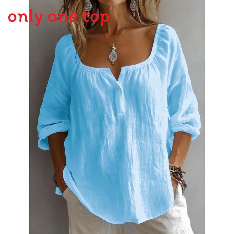 Casual Womens Vneck Long Sleeve T Shirt With Spliced Cotton Blend For Streetwear Style