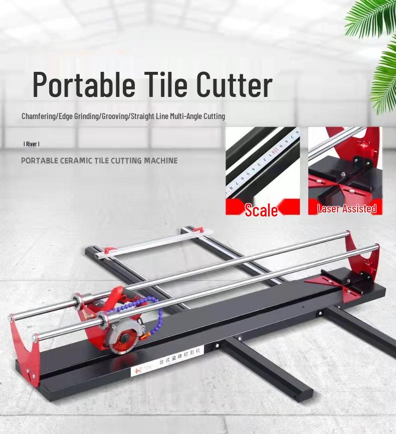 Portable Electric Tile Cutter & Grinder - Multi-purpose, Dust-free, Edge Beveling Machine