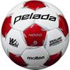 Molten Peleda 4000 Soccer Ball, Size 5, for Junior High School Students and Up, Certified, F5L4000-WR, White X Metallic Red
