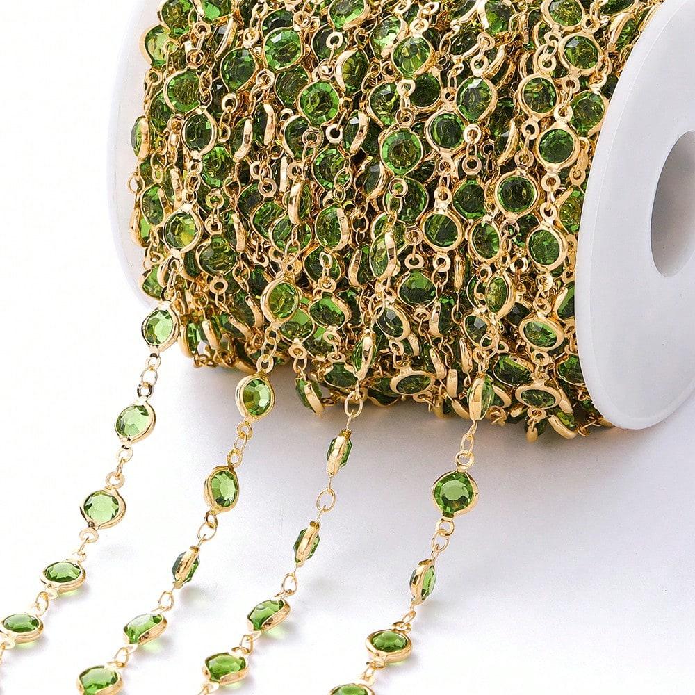 6mm  Crystal Cubic Zirconia Beads Jewelry Chain For Making Necklaces Bracelets DIY Craft