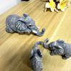 Elephant Set of 3 Unique Mother's Day and Thanksgiving Gifts Home Outdoor Decorative Small Ornaments Resin Hand-Painted Statues