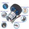 Hall Encoder DC Brushed Motor JGB37-520 12V Forward And Reverse Adjustable Speed 20RPM-1580RPM Smart Car Kit With Wheel