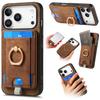 2 In 1 Detachable Vertical Cards Solt Ring Holder Wallet Leather Case For iPhone 17 Pro Max 16 15 14 13 12 11 Plus 16E Cover