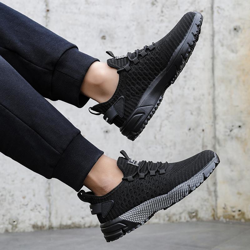 Summer Men's Running Shoes Fashion Mesh Lightweight Arch Support Lace Up Training 2025 New Walking Thick Soled sneaker Shoes