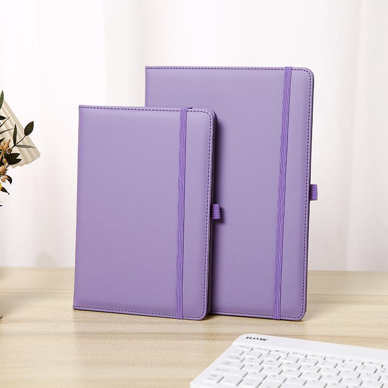 European American Custom A5 Thick Hardcover Leather Diary Planner Journal Luxury Thread Sewing School Use Foreign