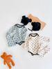Baby Langarm Strampler Set: Niedliche Fußhose & Wickeloberteil mit hoher Taille - Frühling/Herbst/Winter