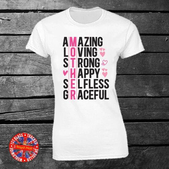 Mother T-shirt Ladies Kids Unisex Gift Mother s Day Love Present Mum Mom M