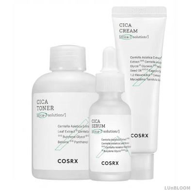 Pure Fit Cica Beruhigungs-Set (Toner 150ml + Serum 30ml + Creme 50ml) (+Gratisgeschenk)