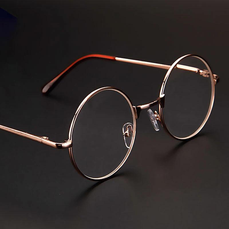 Mens Womens Retro Metal Round Frame Rim Reading Glasses Ladies Blue Light Glasses Reading Glasses Readers+1.0~+4.00