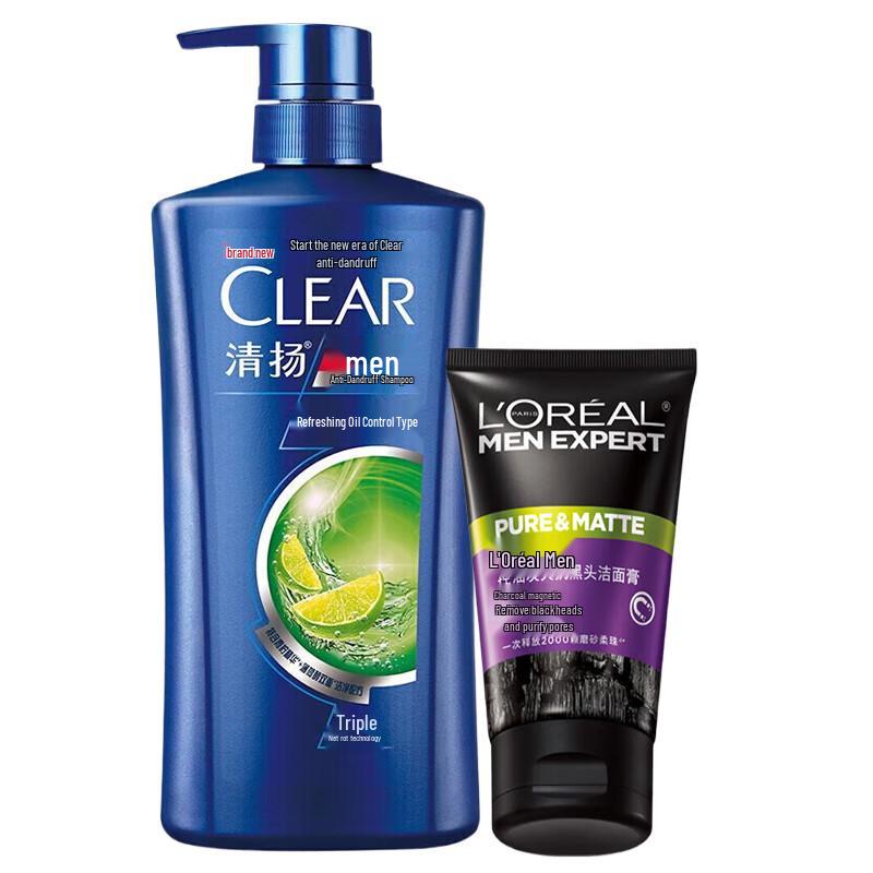 

Clear Anti-Dandruff Oil Control Shampoo & L Oréal Men Expert Facial Cleanser Set