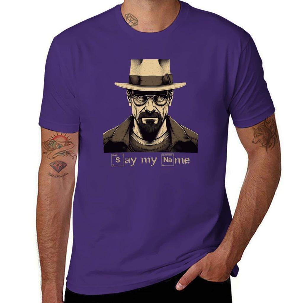 Breaking Bad Tshirt, Heisenberg Say My Name Shirt T-Shirt graphics tees Short sleeve tee men