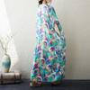 Short Sleeve Plus Size Cotton Vintage Floral New In Dresses for Women Casual Loose Maxi Long Summer Dress