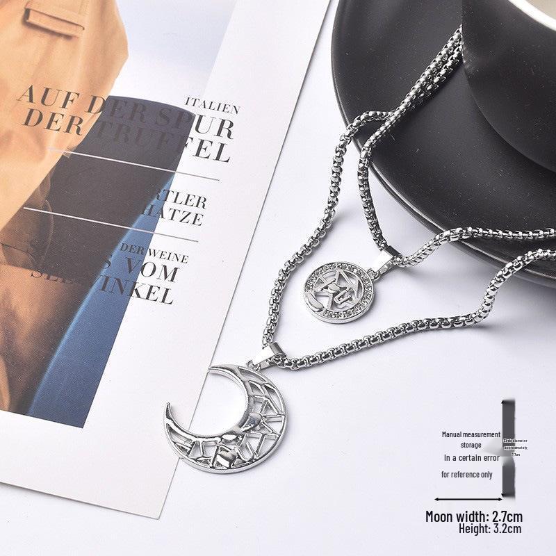 Qianji Love Key Engraved Couple Necklace Set: Creative Fashion Accessory for Partners and Students