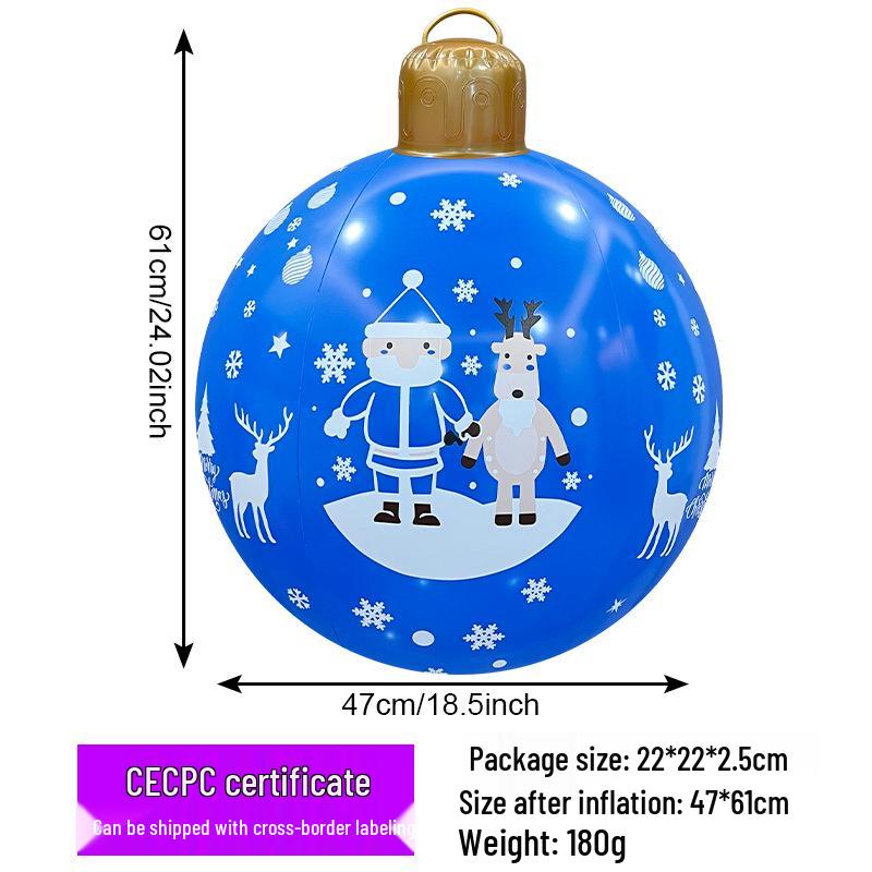 New Inflatable Christmas Ball for Outdoor Courtyard Decor and Party Decorations