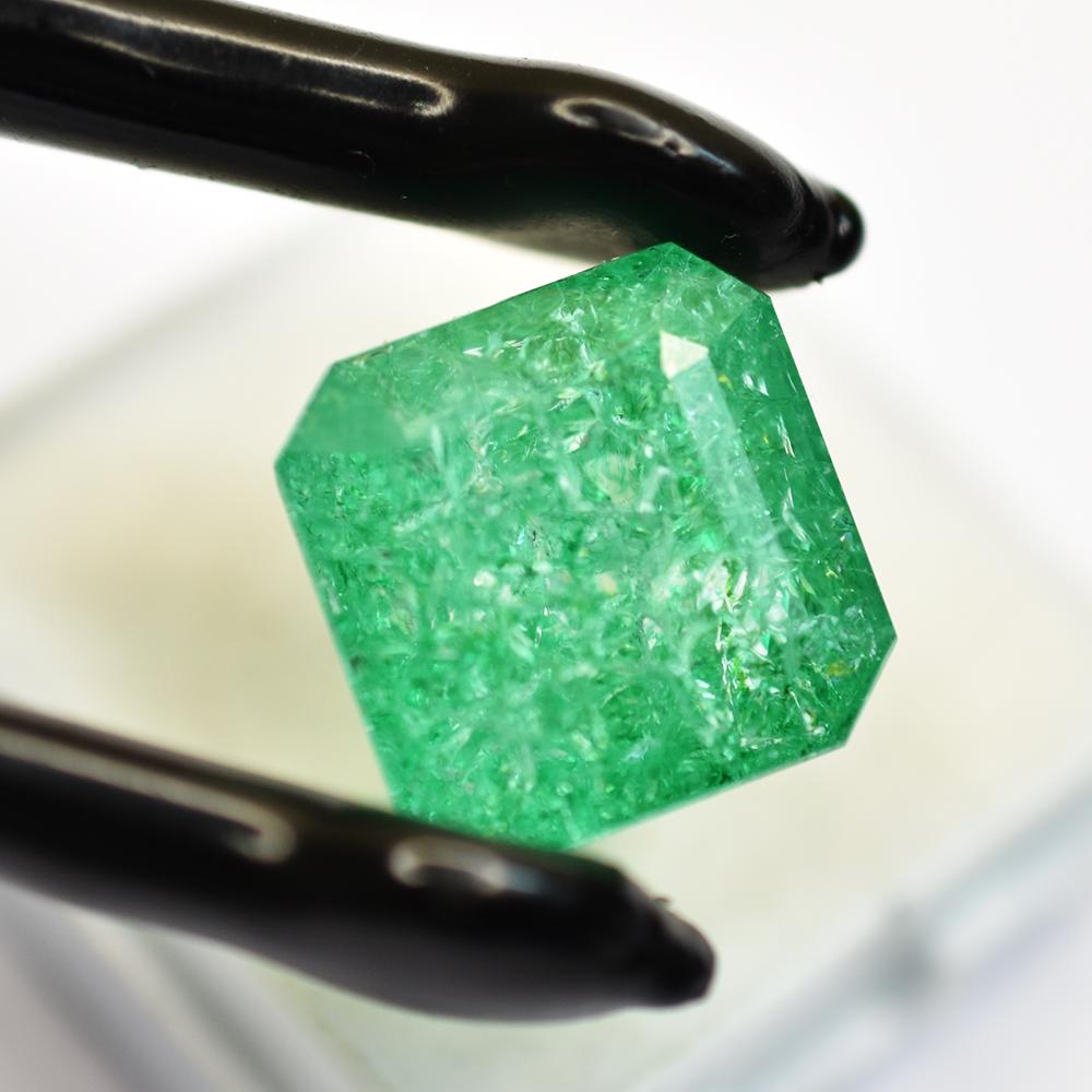 Natural Green Emerald Loose Gemstone 18.95 ct Square Cut for Jewelry Making and Gem Collections