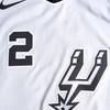Nike X NBA Collaboration NBA AU Player Edition Spurs Leonard Jersey 2 Basketball Vest Men Jerseys Gray 863169-007