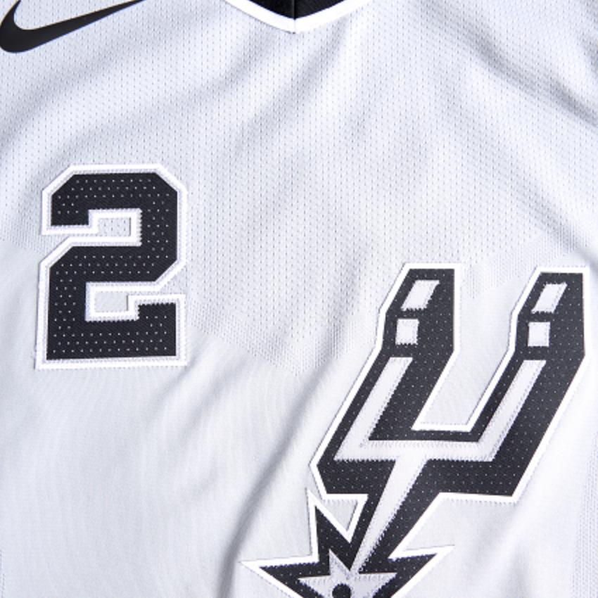 Nike X NBA Collaboration NBA AU Player Edition Spurs Leonard Jersey 2 Basketball Vest Men Jerseys Gray 863169-007
