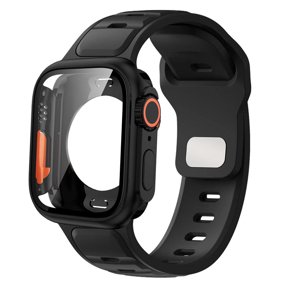 Silicone Band +Case for Apple Watch S11 46mm S10 SE3 44mm 45mm iWatch Series 10 9 8 7 6 5 4 Make Watch Upgrade Change To Ultra3/