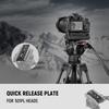 NEEWER 501PL Tripod Fluid Head Quick Release Plate Compatible with Camera Mount Plate with and Retractable Pin for and QR5 Tripod Fluid Heads