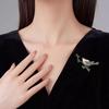 Exquisite Chinese Magpie Enamel Brooch for Women - Elegant Bird Corsage Pin, 2025 Trend