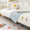 White Sofa Cushion for All Seasons, Non-slip Cotton Fabric, Korean Cream Style Cushion, Living Room Sofa Cover, Cover