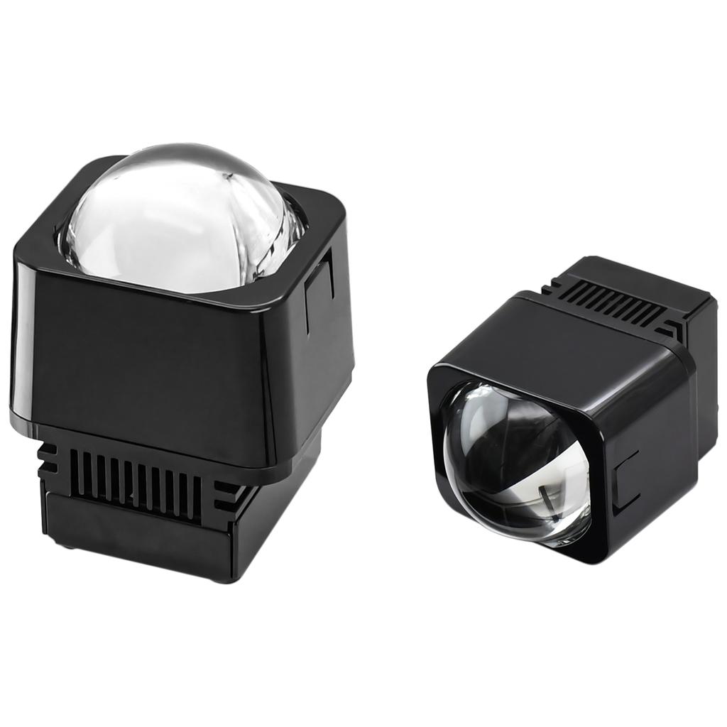 2pcs 1.5inch Mini LED Projector Lens Car Headlights Motorcycle Driving Lights Spot Beam Round
