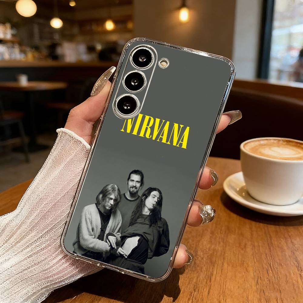 L-Lamentably N-Nirvana R-Rock Band Phone Case For Samsung Galaxy S24 S25 S23 S22 S21 Plus S24 S25 Transparent Cover Case Samsung S20ULTRA5G