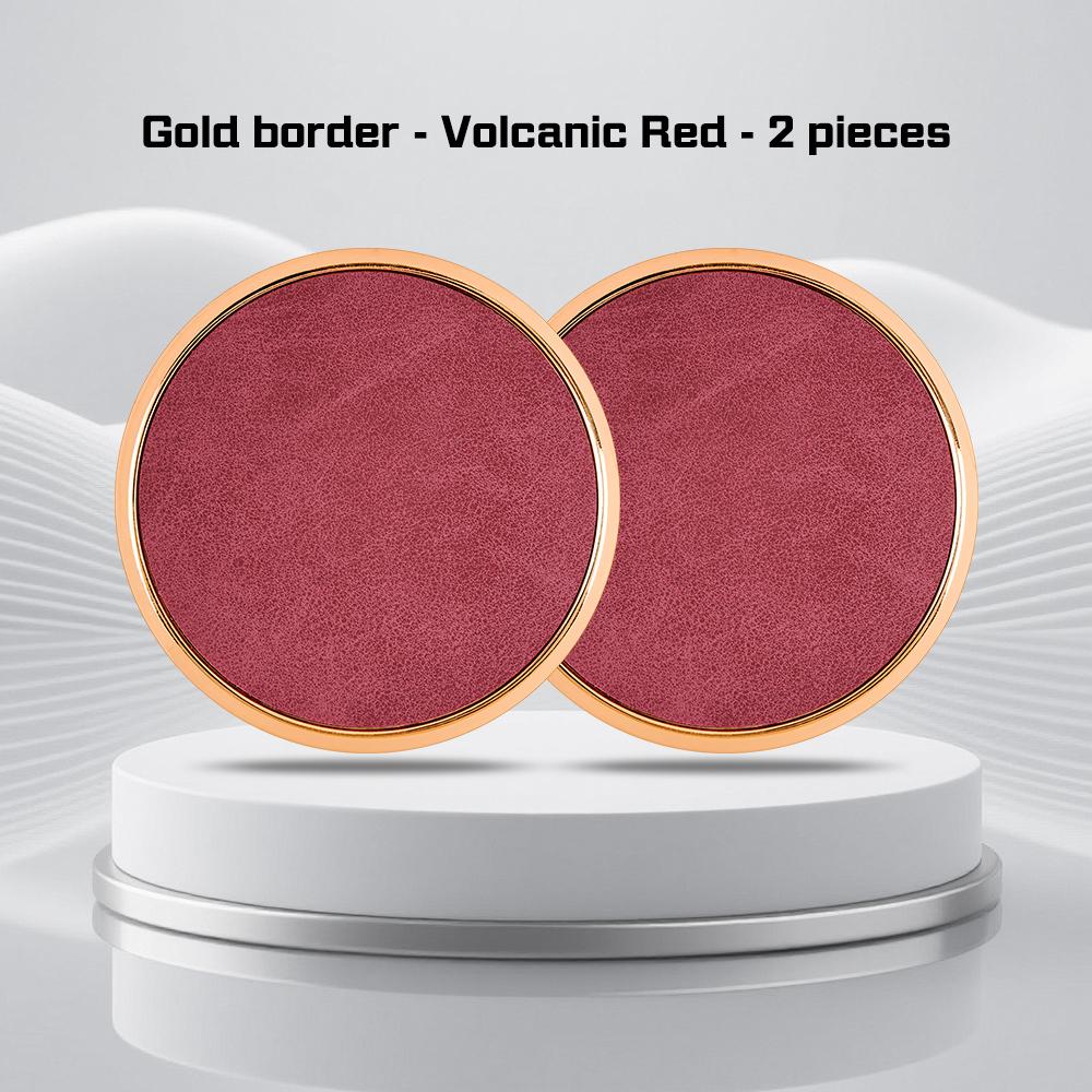 For Toyota Camry Crown Majesta Highlander Land Cruiser Car Water Cup Pads Leather Alloy Coaster non-slip Mat Interior Accessorie