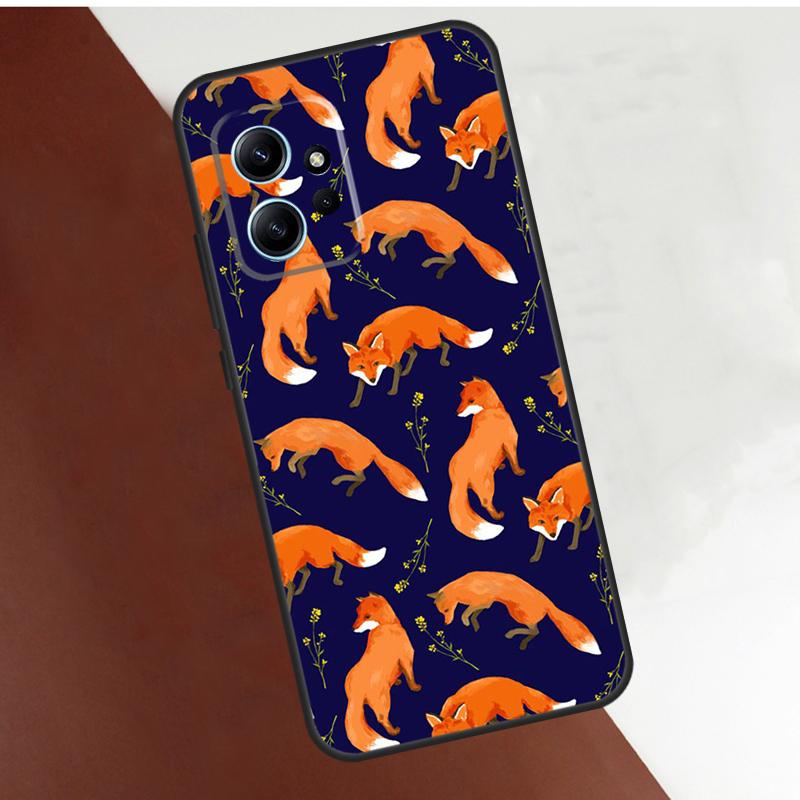 Cartoon Foxes Animal Case For Xiaomi Redmi Note 14 10 11 12 13 15 Pro Plus Cover For Redmi 15 14C 10C 12C 13C 15C