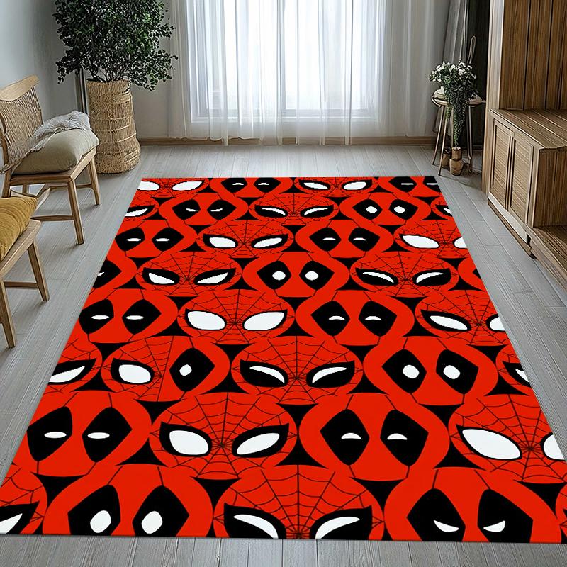 Marvel Avengers Spider Man Cartone Animato Tappeto Area Antiscivolo per Soggiorno Tappeto Morbido per Camera da Letto Stanza dei Giochi dei Bambini Divano, Zerbino Decorazione per la Casa