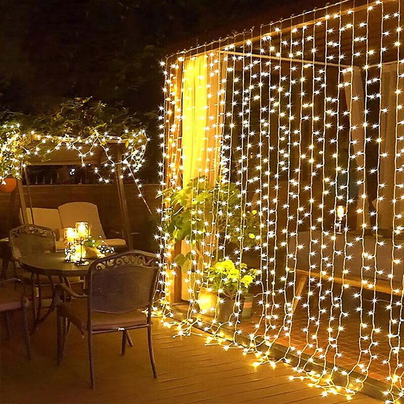 Outdoor Waterproof LED Icicle Waterfall String Lights