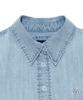 LEE Women'S Short Crop Denim Short Sleeve Shirt Indigo Light