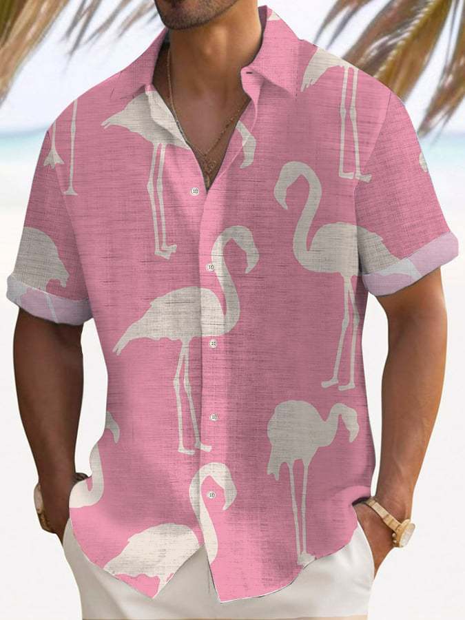 New Fashion Spring and Summer Leisure Gradual Change Color Printed Hawaiian Shirt Men's Vacation Seaside Trade Manufacturers