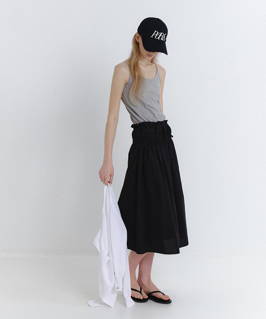 LAMINEZ Claire Smoking Skirt - Black
