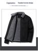 Suede Velvet Men's Lamb Wool Jacket - Thickened Autumn/Winter Coat for Middle-Aged and Elderly