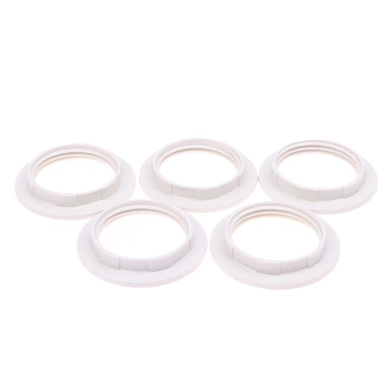 5Pcs E14 / E27 Lampshade Collar Rings Threaded Candelabra Base Retainer Lock Light Shades Socket Reducing Ring Bulb Holder