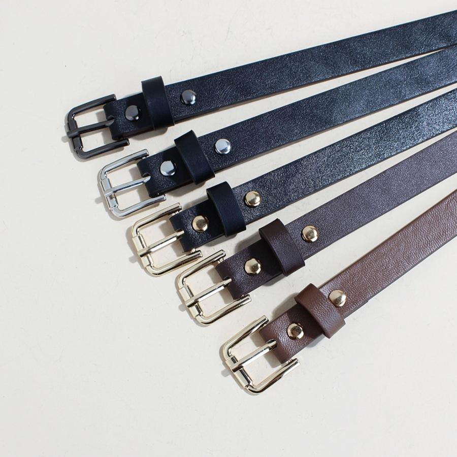 Casual Pin Buckle Belt Student Simple Jeans Decorative Fine Caramel Belt Ladies