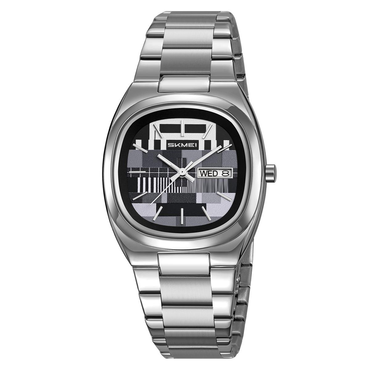 

Men s Watch Stainless Steel with Quartz Watch Waterproof Calendar Casual Watch