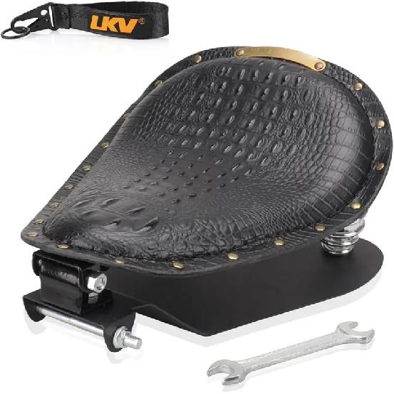 12.2  Motorcycle Solo Drive Seat with Seatbase Mounting Hardware Kits Custom Chooper Bobber Seats Universal Fit for Harley David