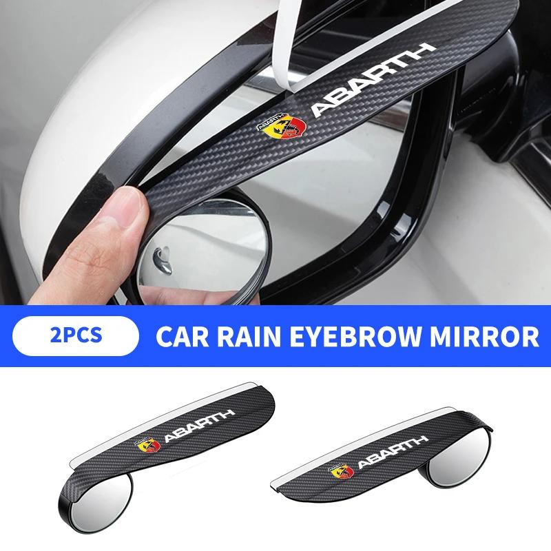 JCF5 Carbon Fiber Car Rearview Side Snow Sun Visor Rain Cover Car Mirror Accessories For Fiat Abarth 595 Abarth 500 Abarth 124 Spider